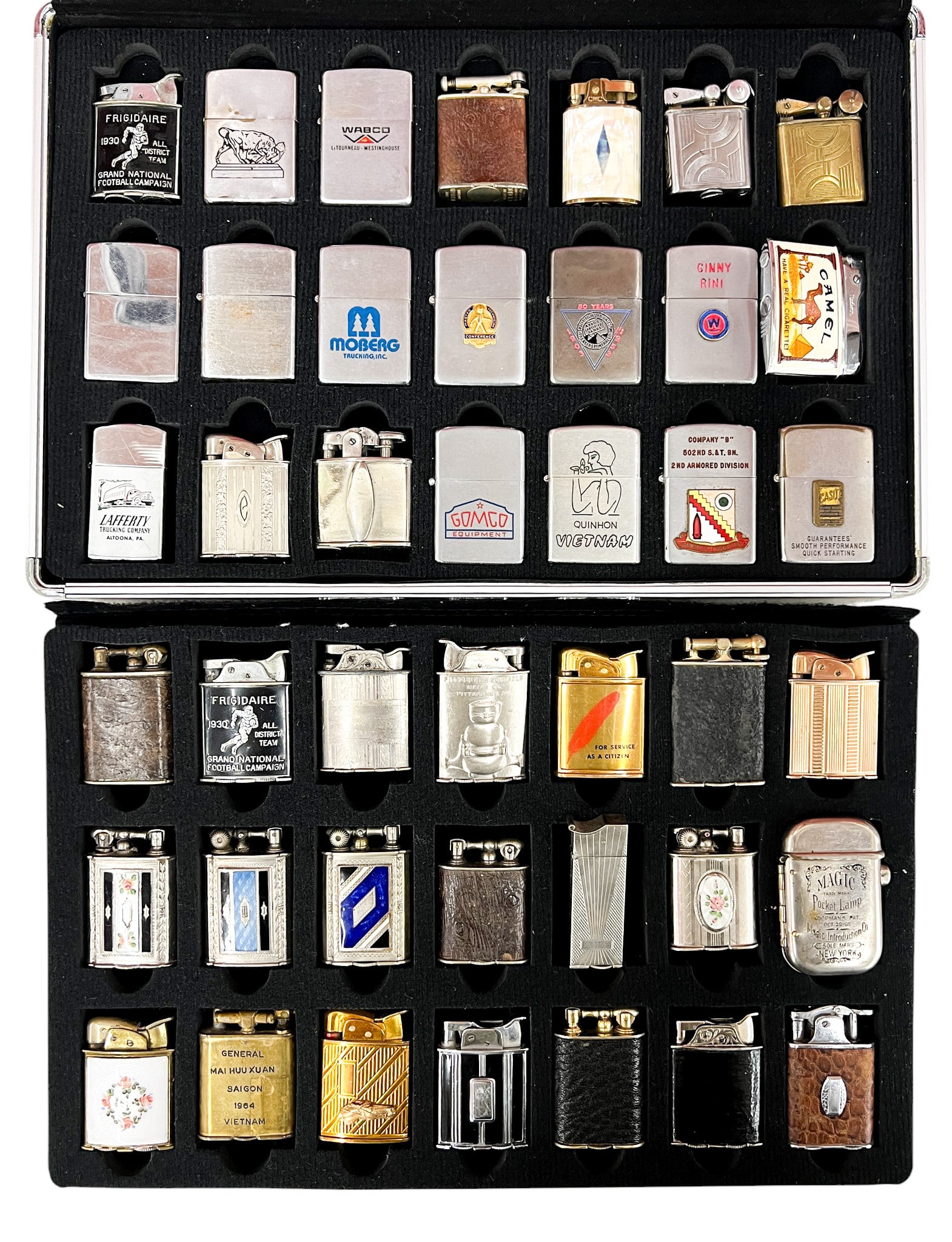 42pc Vintage Lighters w Carrying Case (1 of 1)