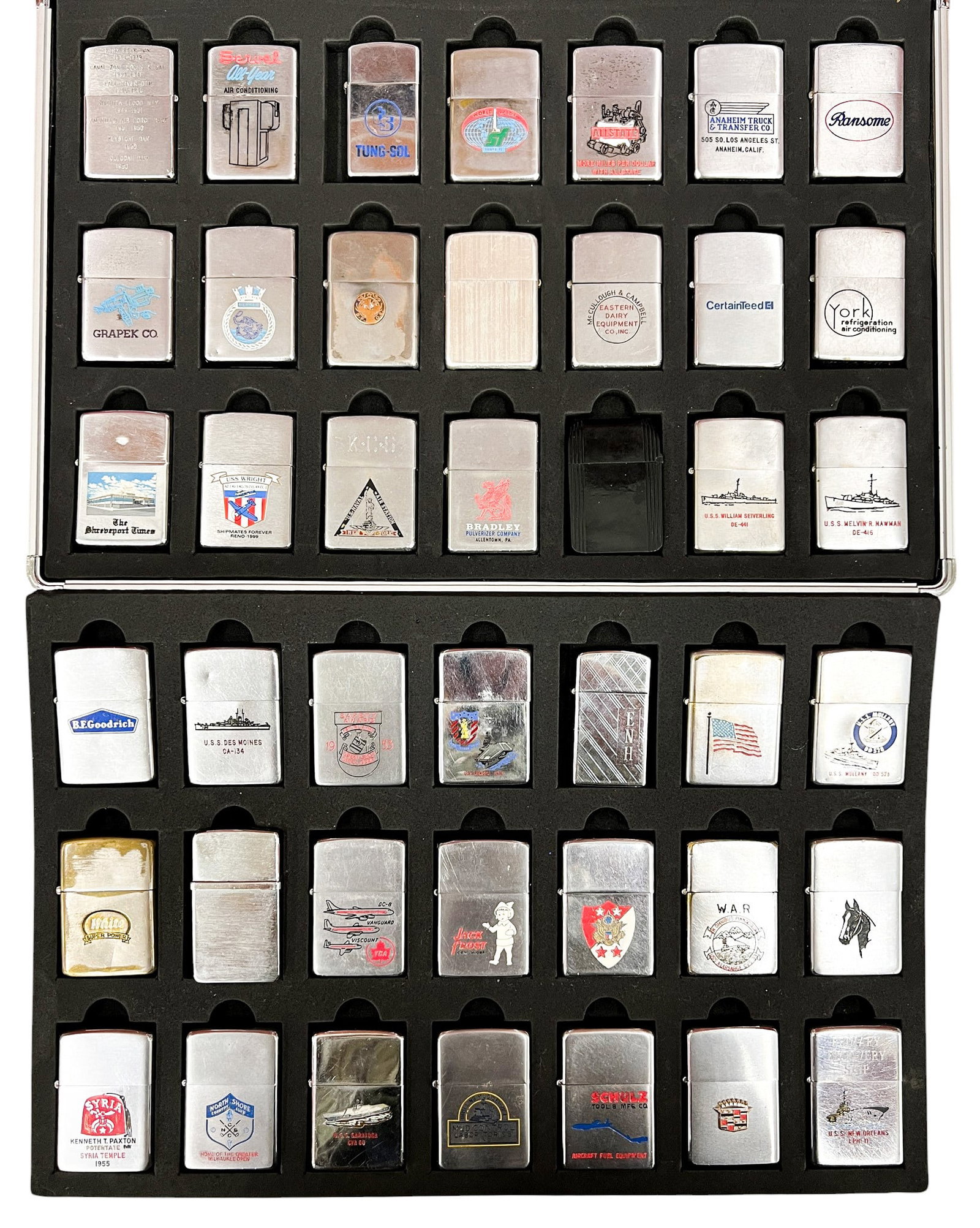 42pc Vintage Zippo Lighters etc. w Carrying Case (1 of 1)
