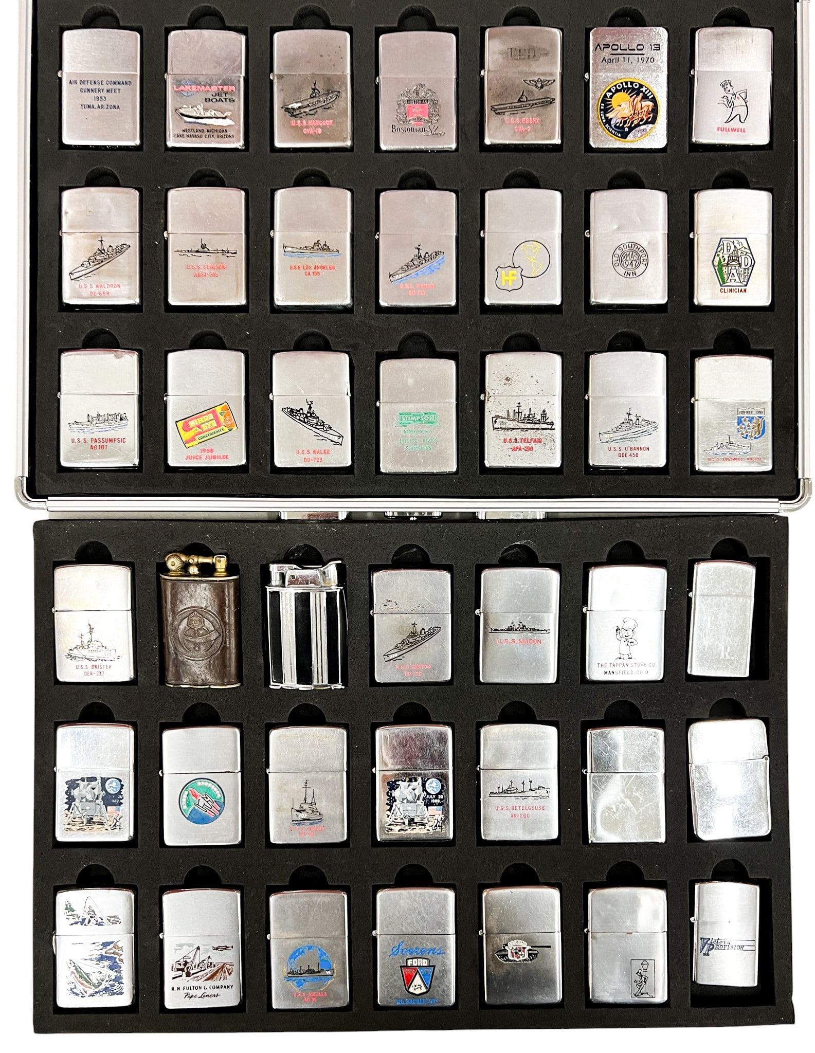 42pc Vintage Zippo Lighters etc. w Carrying Case (1 of 1)