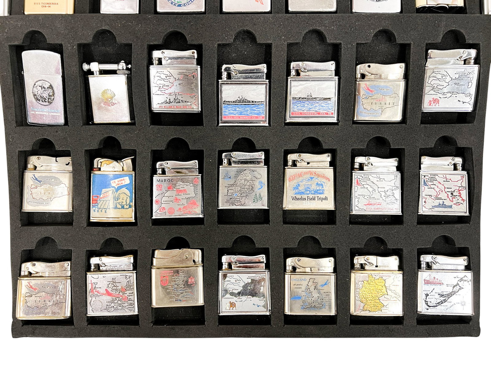 42pc Vintage Lighters w Carrying Case - 2