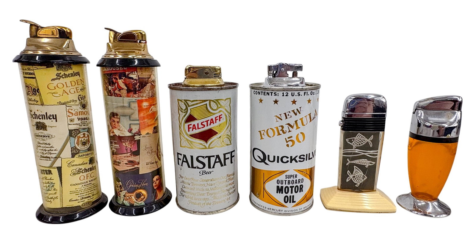 6pc Vintage Advertising Tabletop Lighters etc. (1 of 4)