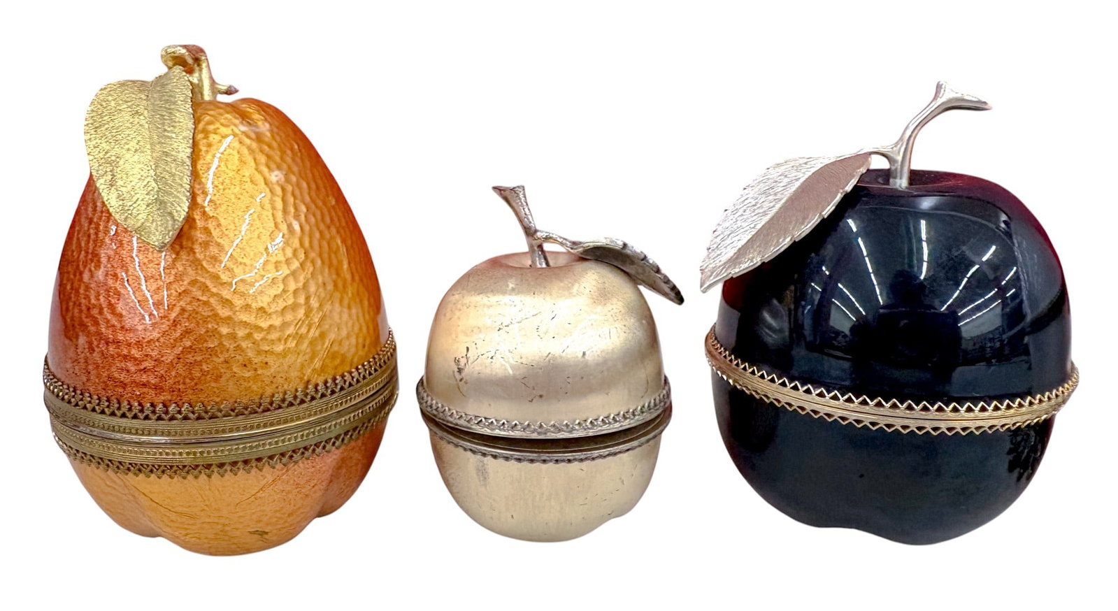 9pc Vintage Egg & Fruit Lidded Tabletop Lighters - 3