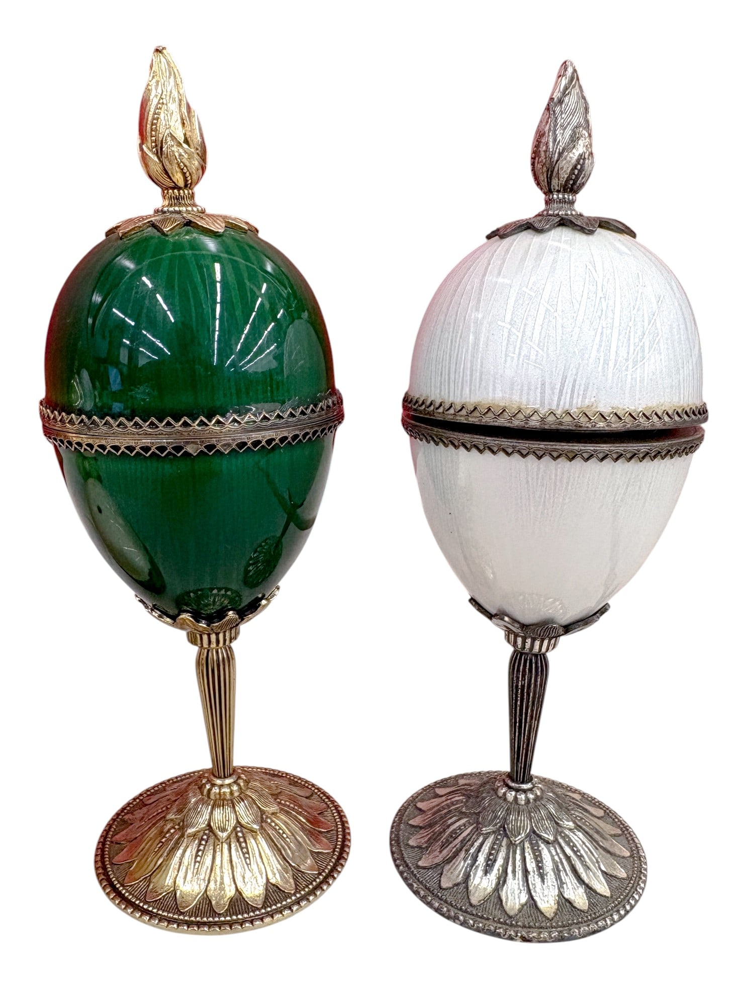 9pc Vintage Egg & Fruit Lidded Tabletop Lighters - 5