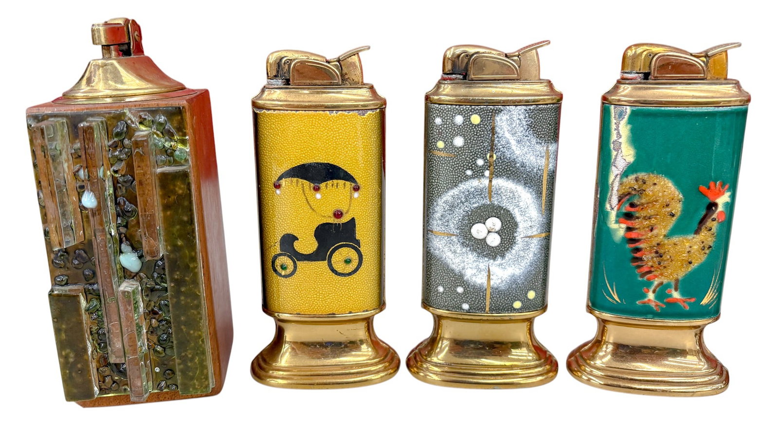 19pc Vintage Art Deco & Modernist Tabletop Lighters etc. - 3