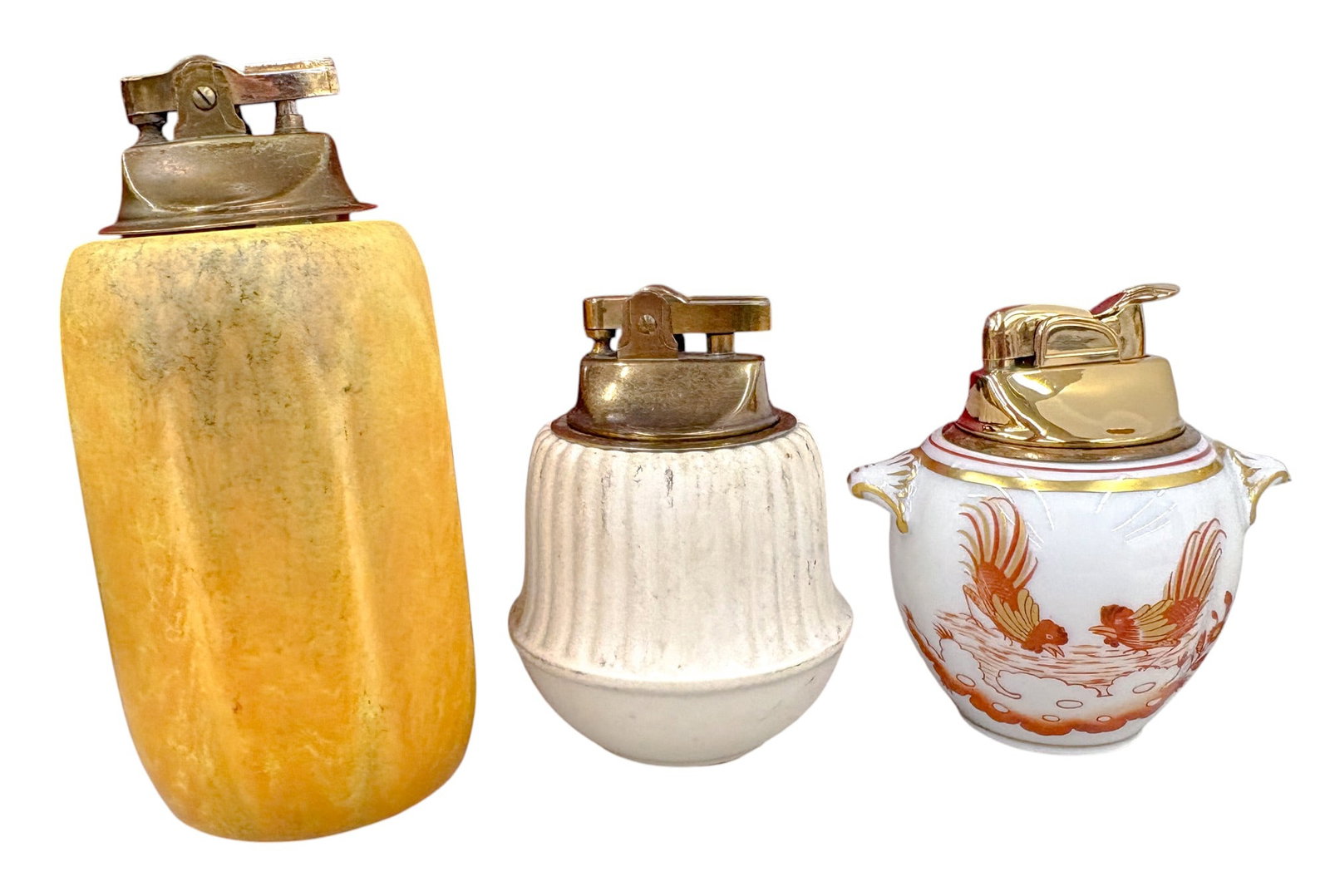11pc Vintage Ceramic & Porcelain Tabletop Lighters etc. - 2