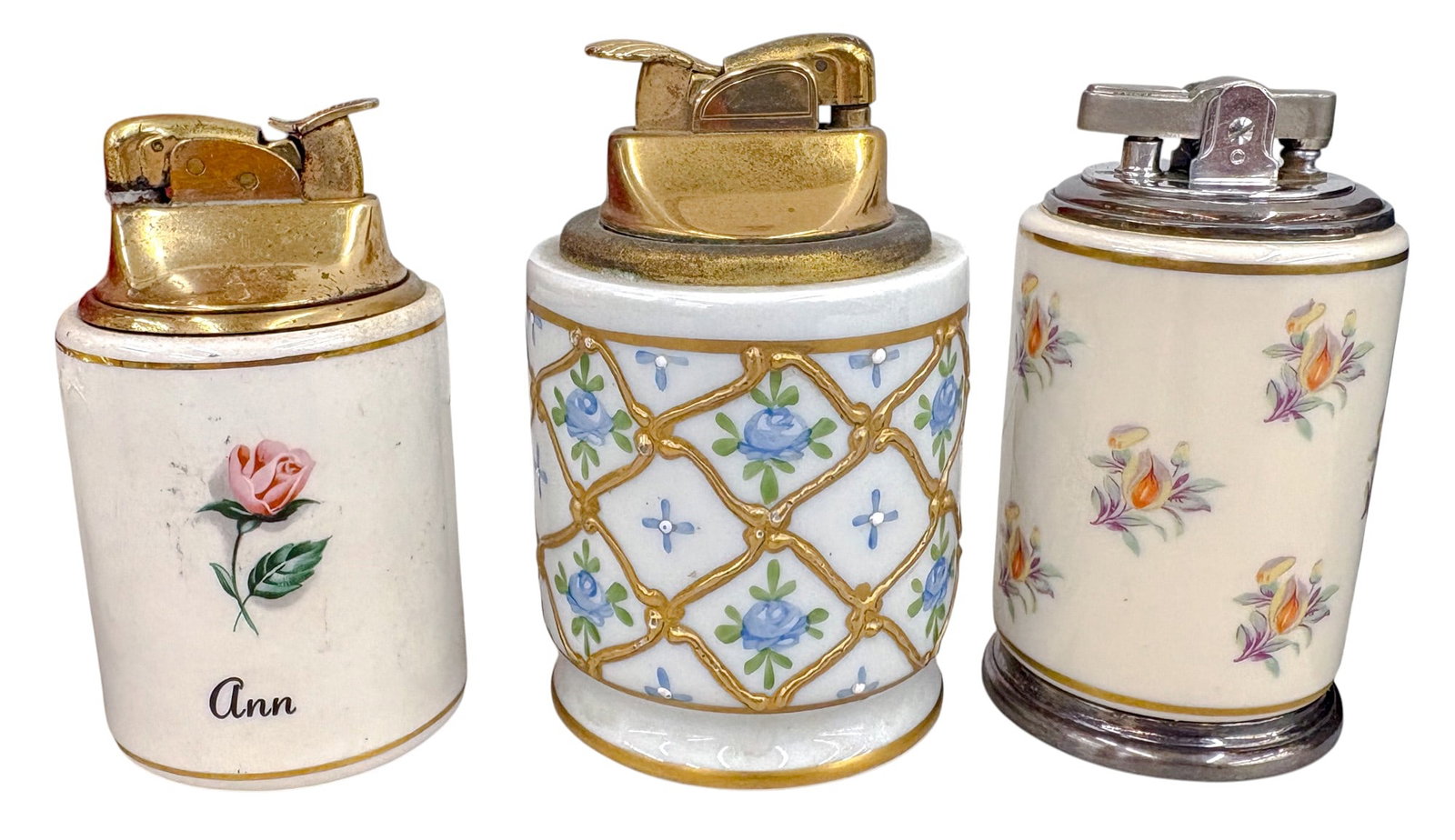 11pc Vintage Ceramic & Porcelain Tabletop Lighters etc. - 3