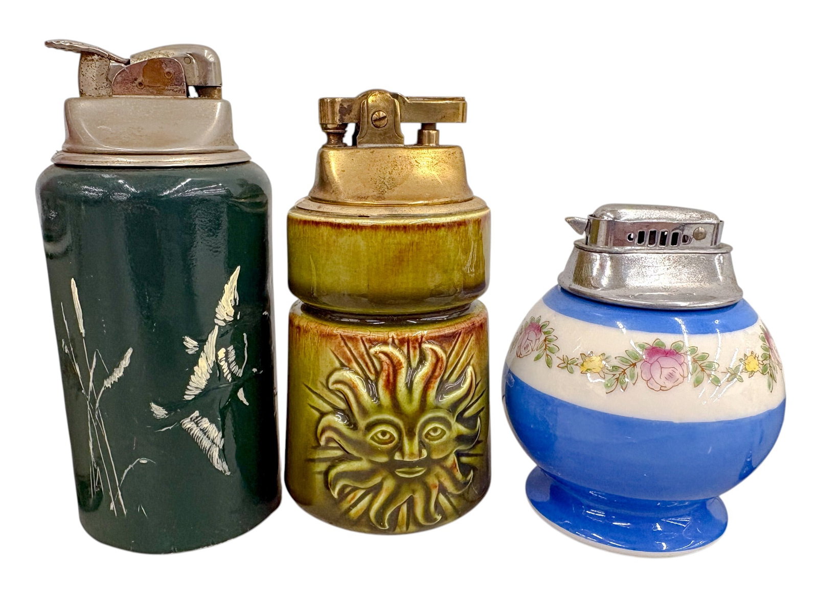 11pc Vintage Ceramic & Porcelain Tabletop Lighters etc. - 4