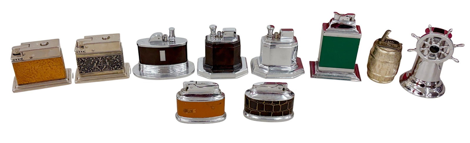 10pc Vintage Metal Tabletop Lighters (1 of 5)