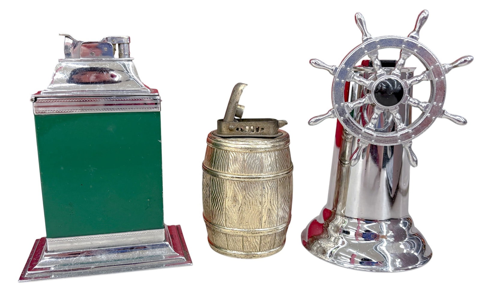 10pc Vintage Metal Tabletop Lighters - 5