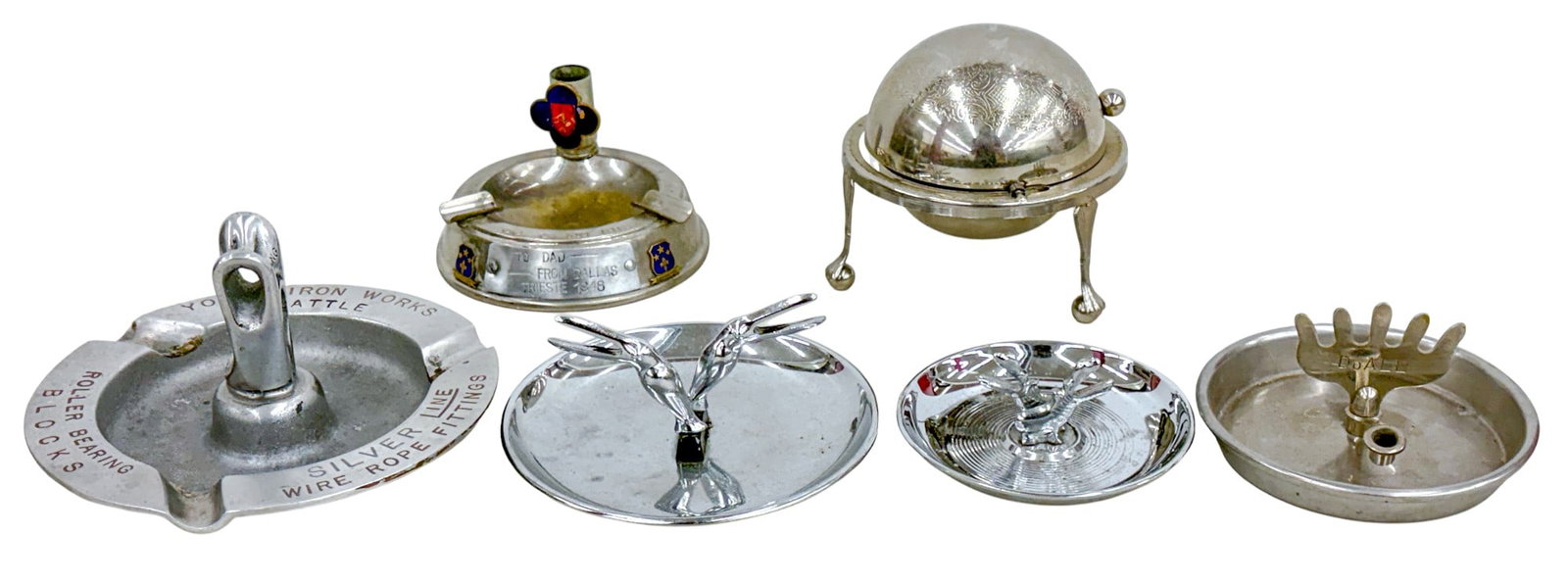 6pc Vintage Bowl Ash Trays etc. (1 of 2)