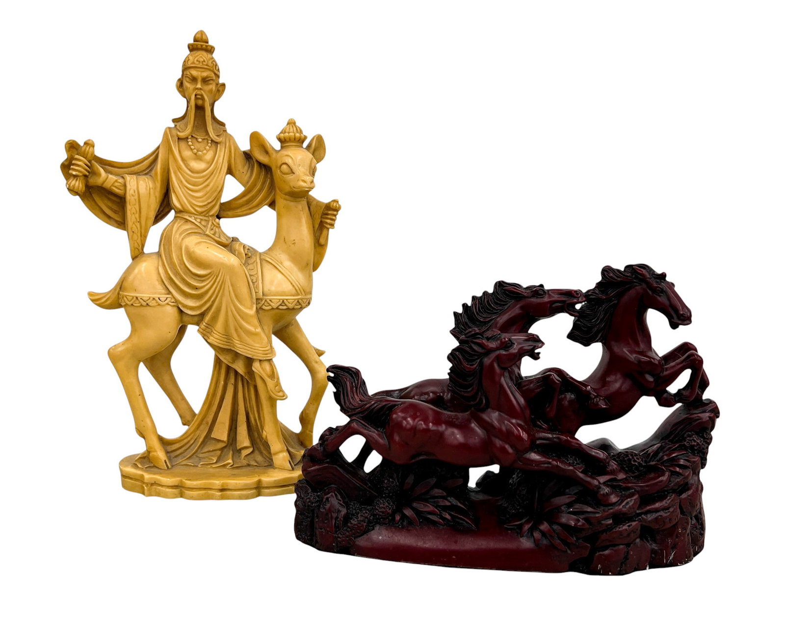 2pc Chinese Resin Figures (1 of 1)