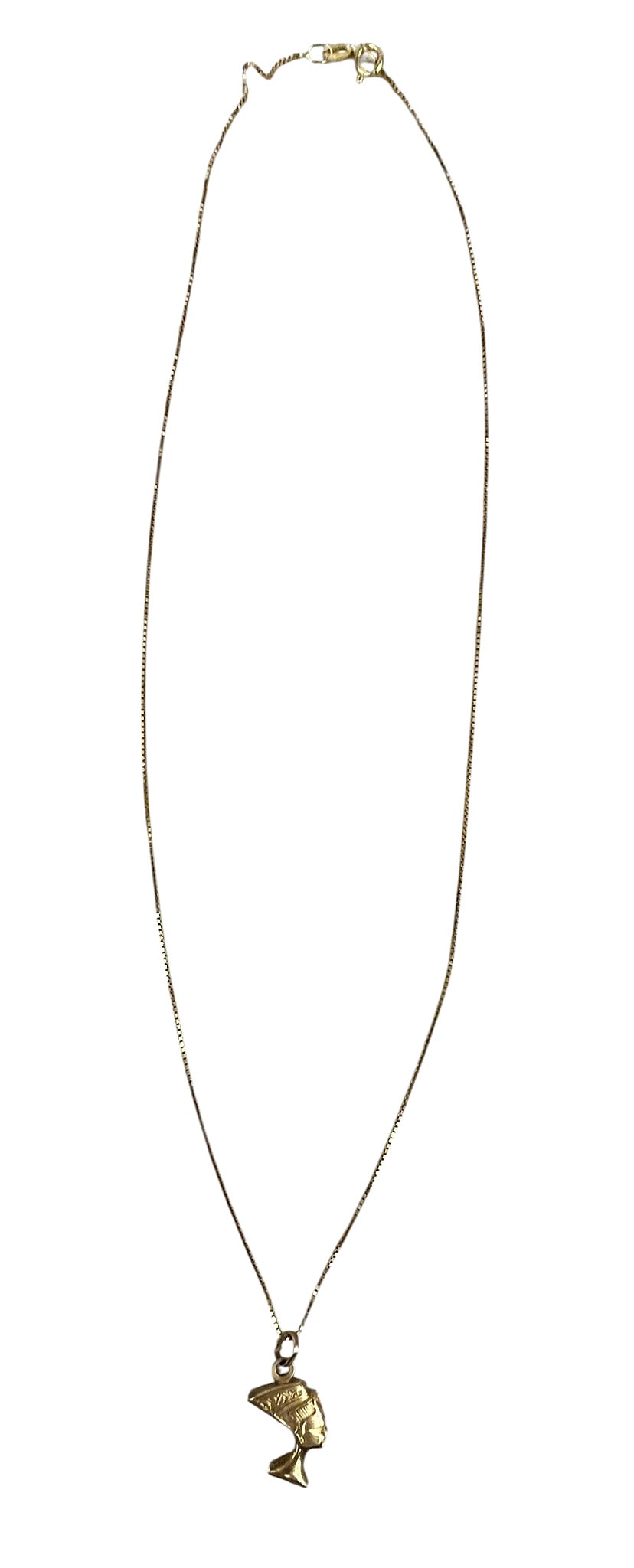14k Nefertiti Necklace 2g TW: 14k Nefertiti Necklace 2g TW 8" Chain