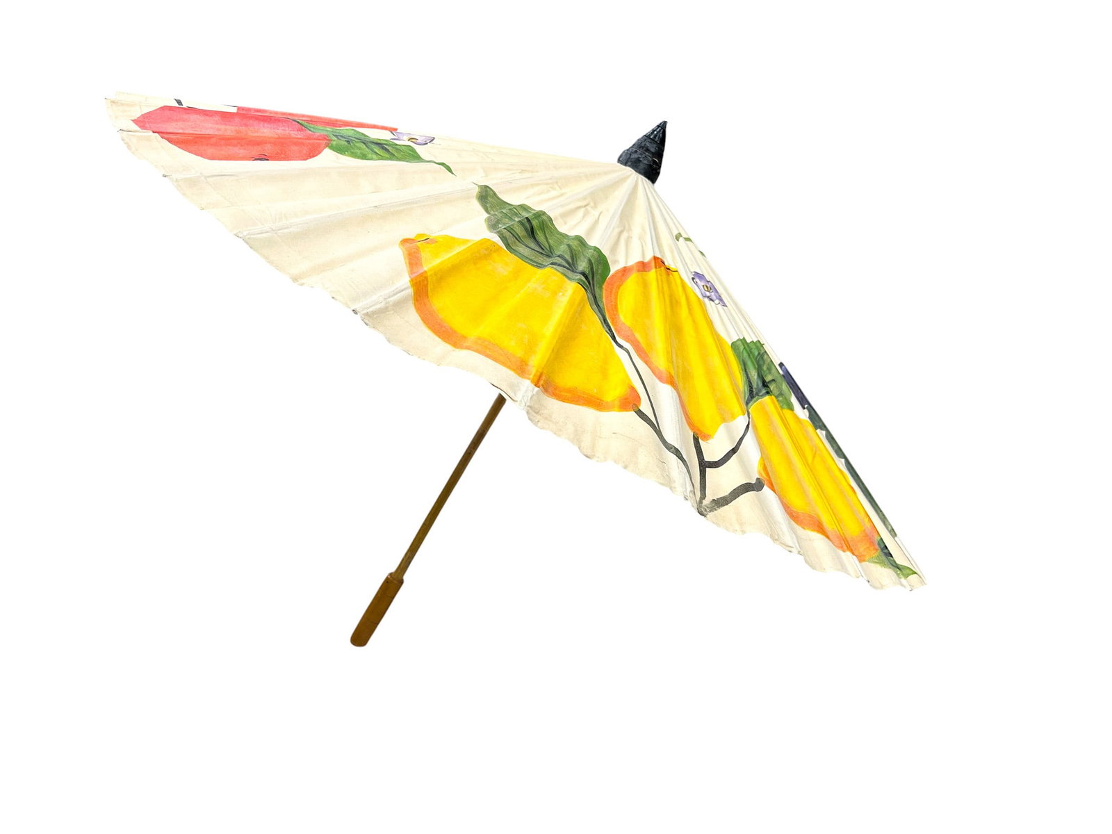 Chinese Oil Paper Parasol w Fruit Design - 2