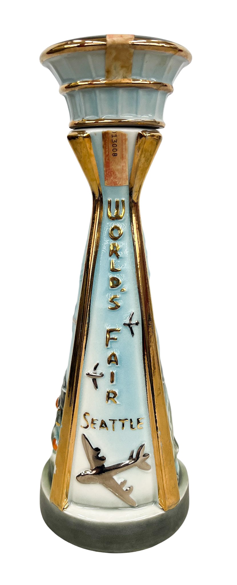 1962 Jim Beam Seattle World's Fair Decanter: 1962 Jim Beam Seattle World's Fair Decanter 13.5". Overall excellent condition.