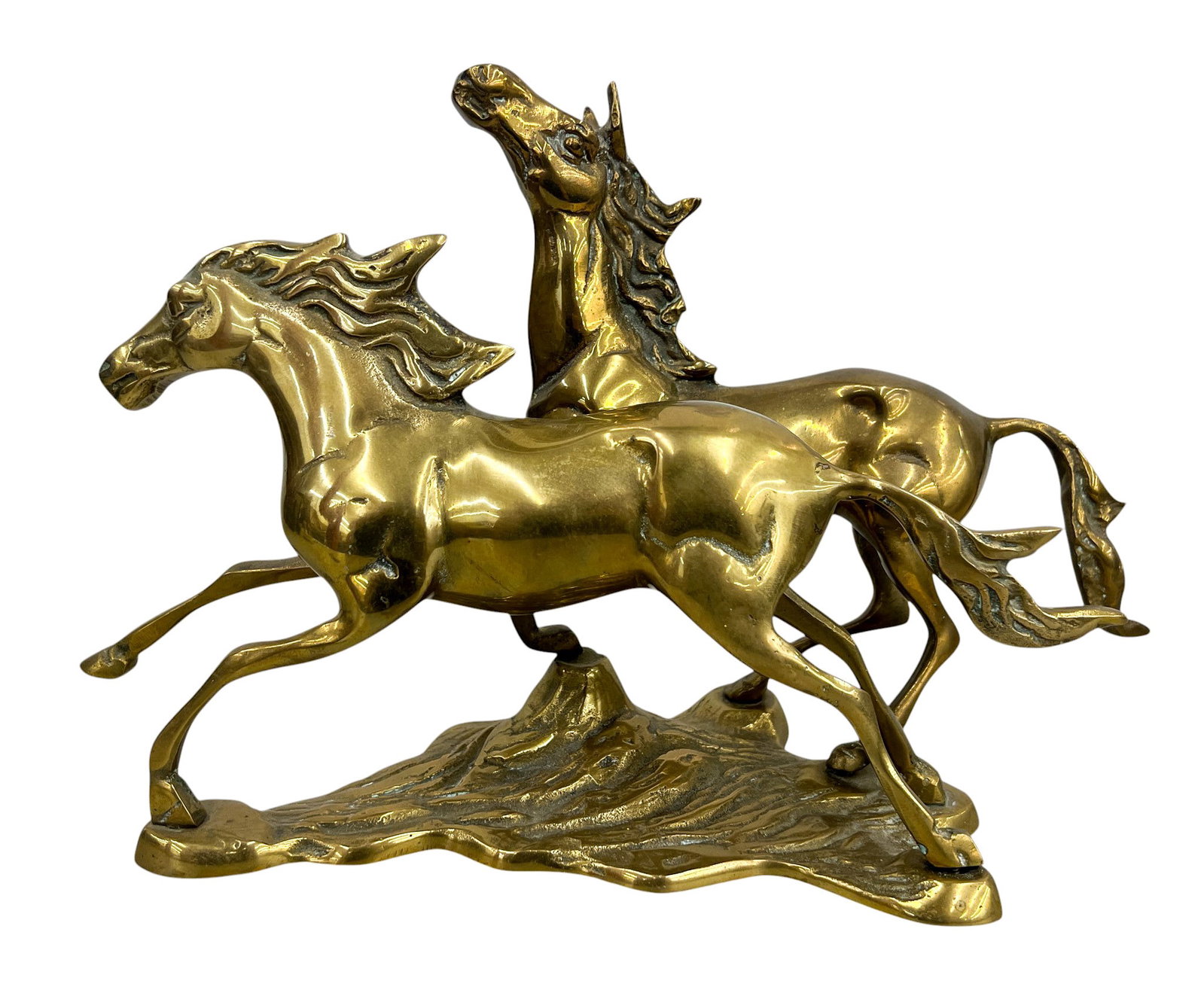 Vintage Wild Horse Brass Sculpture (1 of 1)