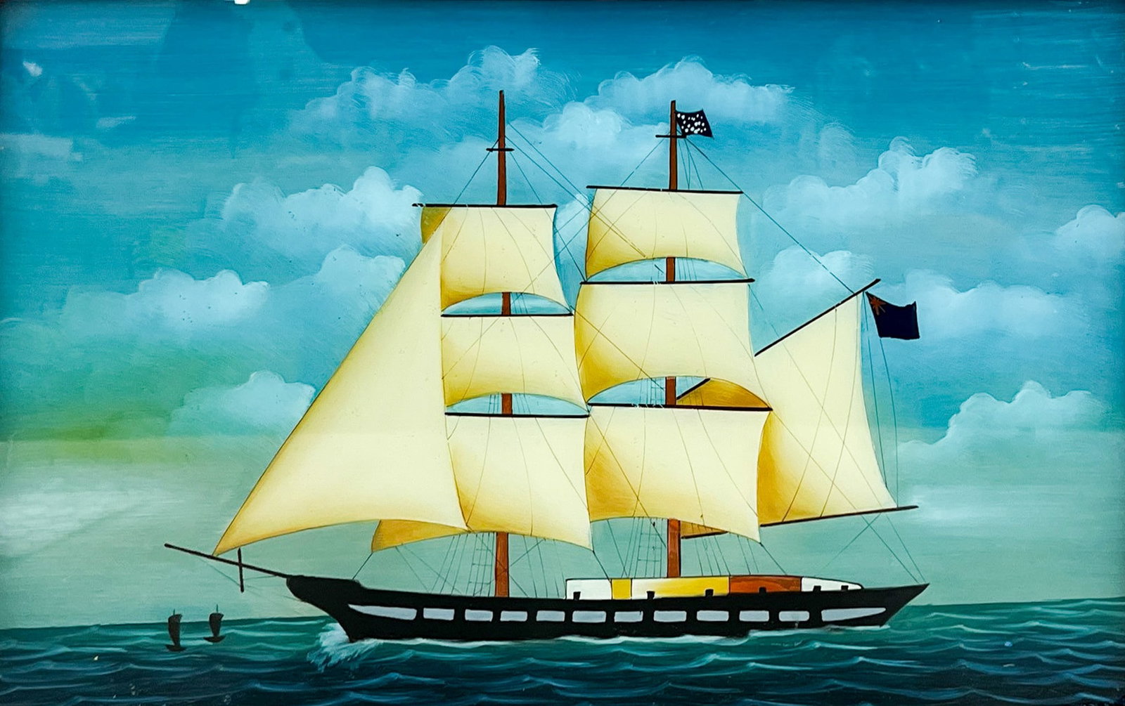 British Ship Painted Glass (1 of 1)