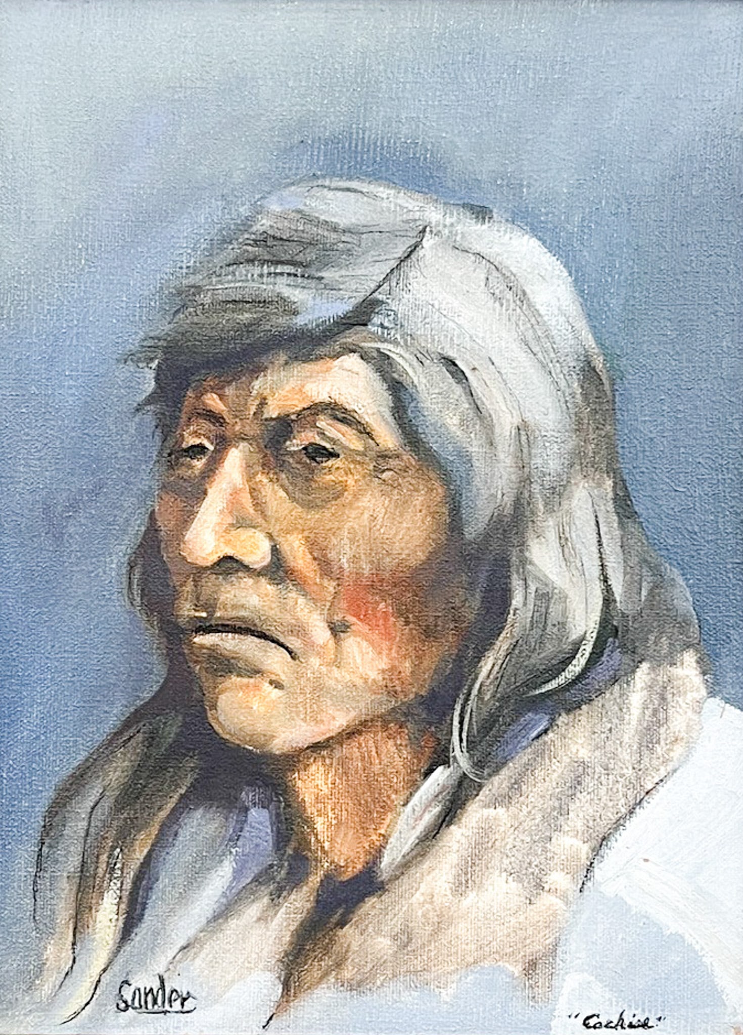 Tom Sander "Cochise" Oil on Canvas (1 of 1)
