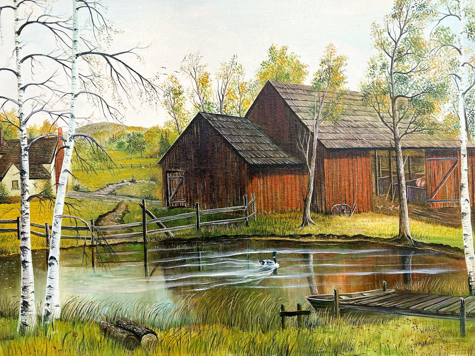 T.E. Whaley "The Mallard's World" Oil on Canvas (1 of 1)