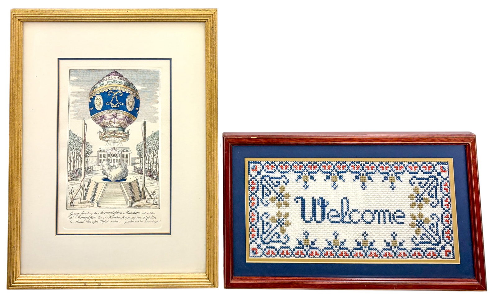 2pc Etching and Cross Stitch (1 of 1)