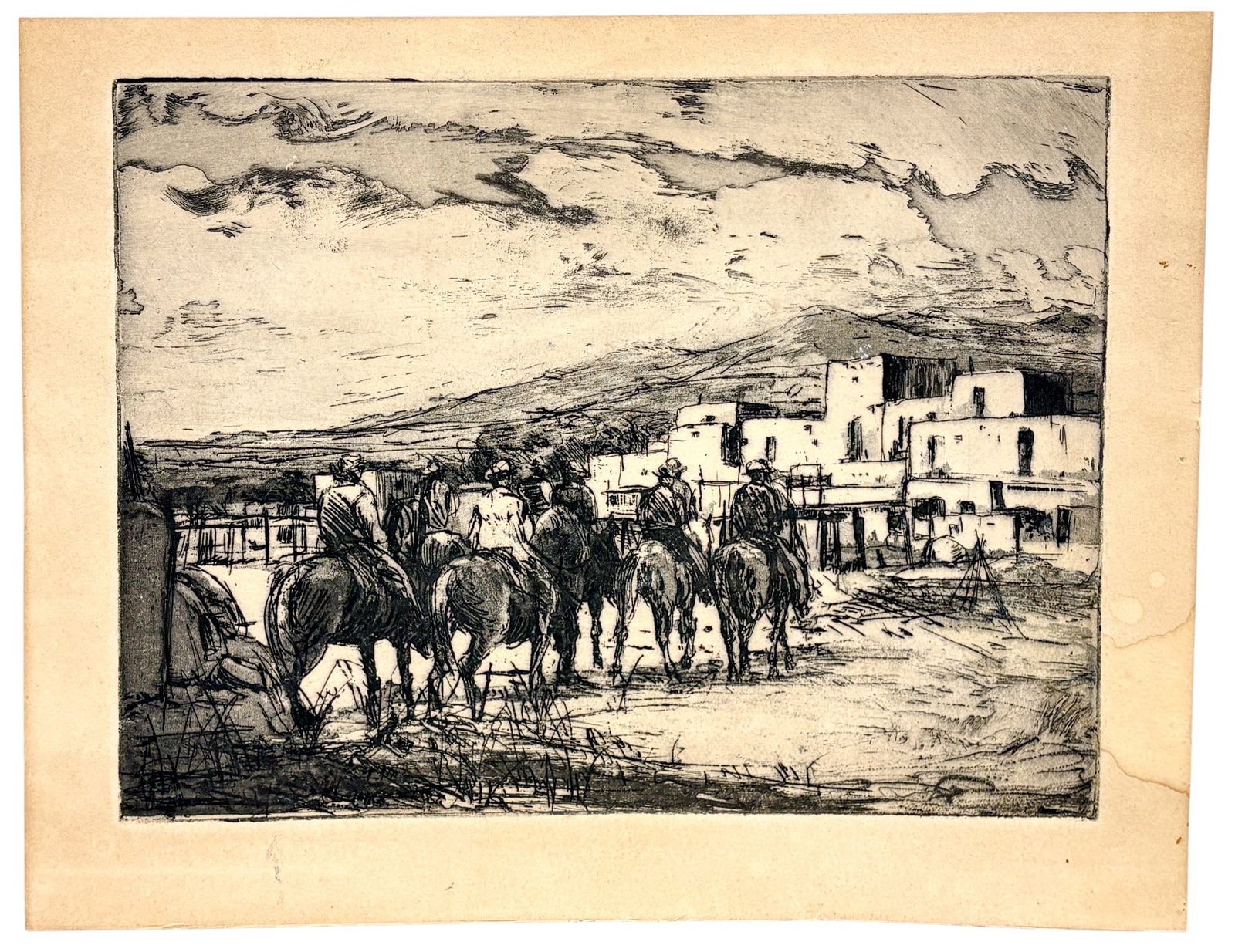 Wolfgang Pogzeba "Earth Dwellings" 1966 Etching on Paper - 2