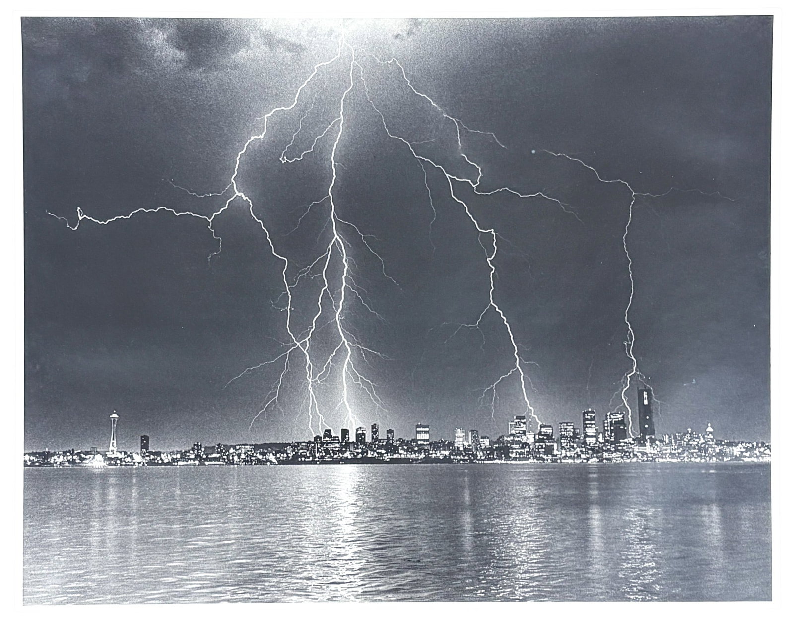 2pc Seattle Lighting and Mt. Rainier Photographs - 2