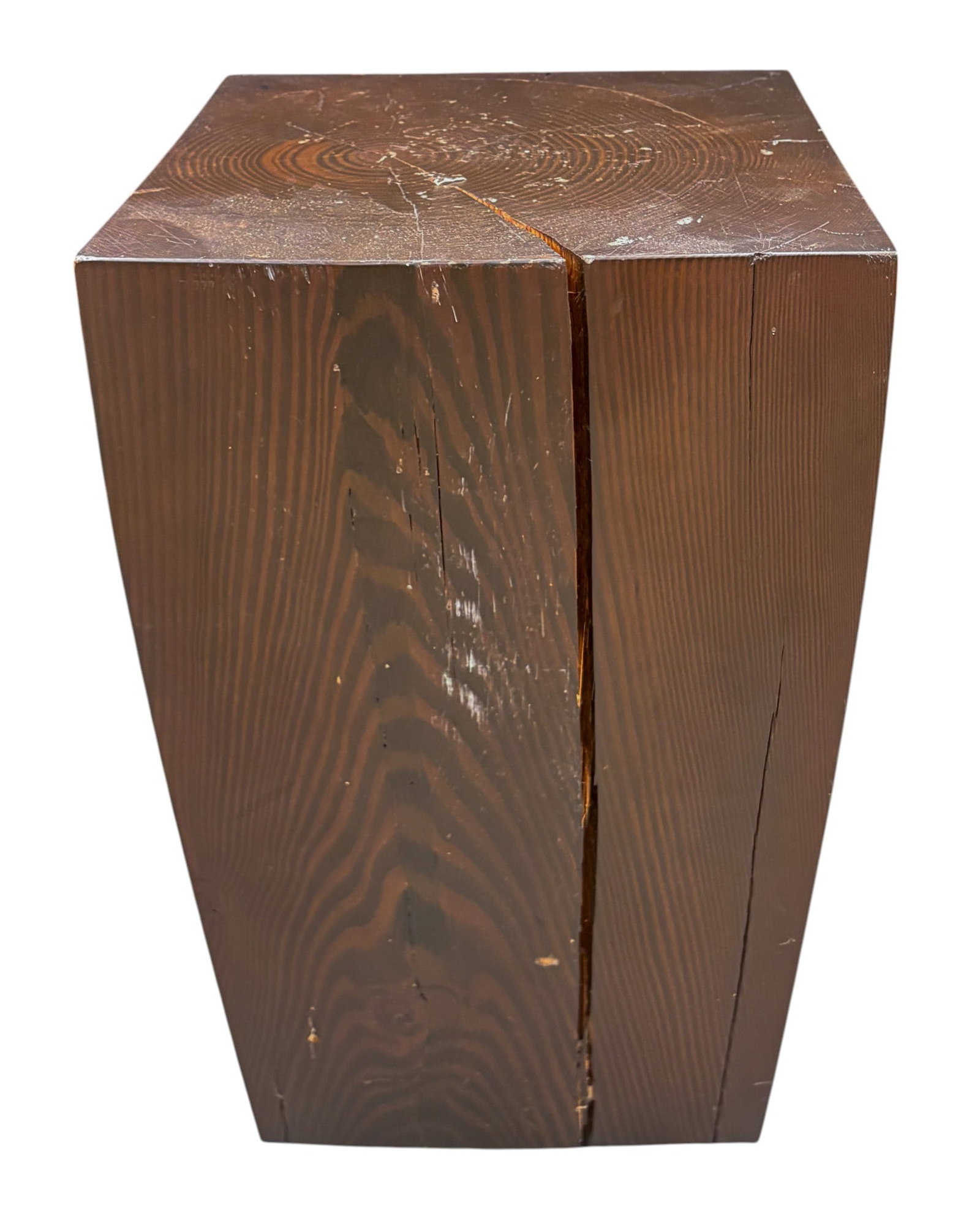 Keyaki Wood Stump Side Table - 2