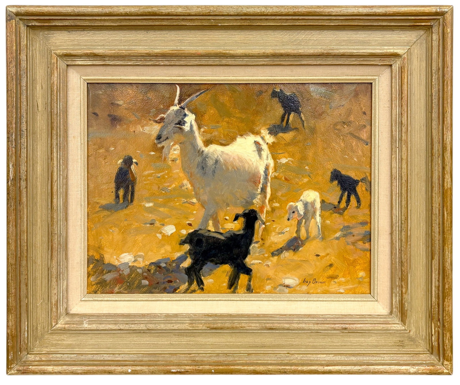 Irby Brown "Nanney and Crew" Oil on Board - 2