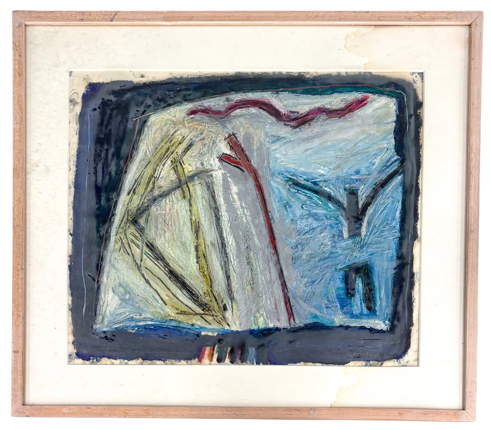Diane Katsiaficas "Passage" 1984 Oil Pastel on Paper - 2