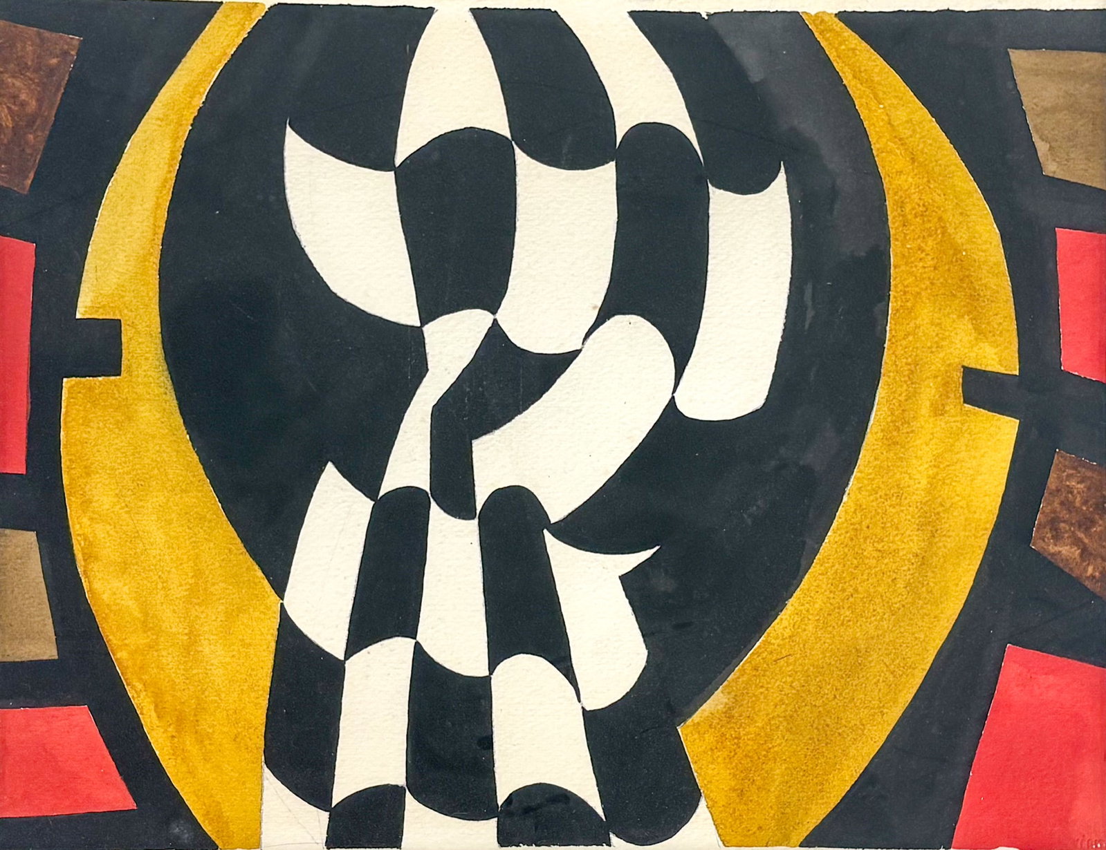 Willis F. Woods "Patterns" Gouache on Paper: Willis F. Woods (1920-1988 Washington) "Patterns" Gouache on Paper. 10.5"x13.5" image 17.5"x20.5" framed. Signed verso. Excellent condition.