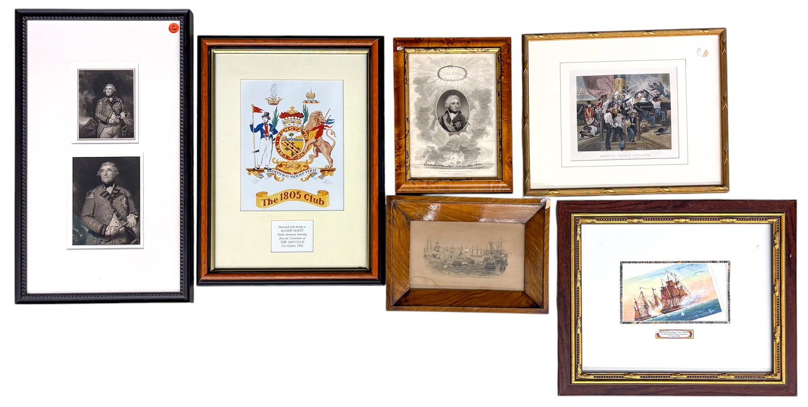 6pc Admiral Nelson Etchings & Lithographs etc. (1 of 1)