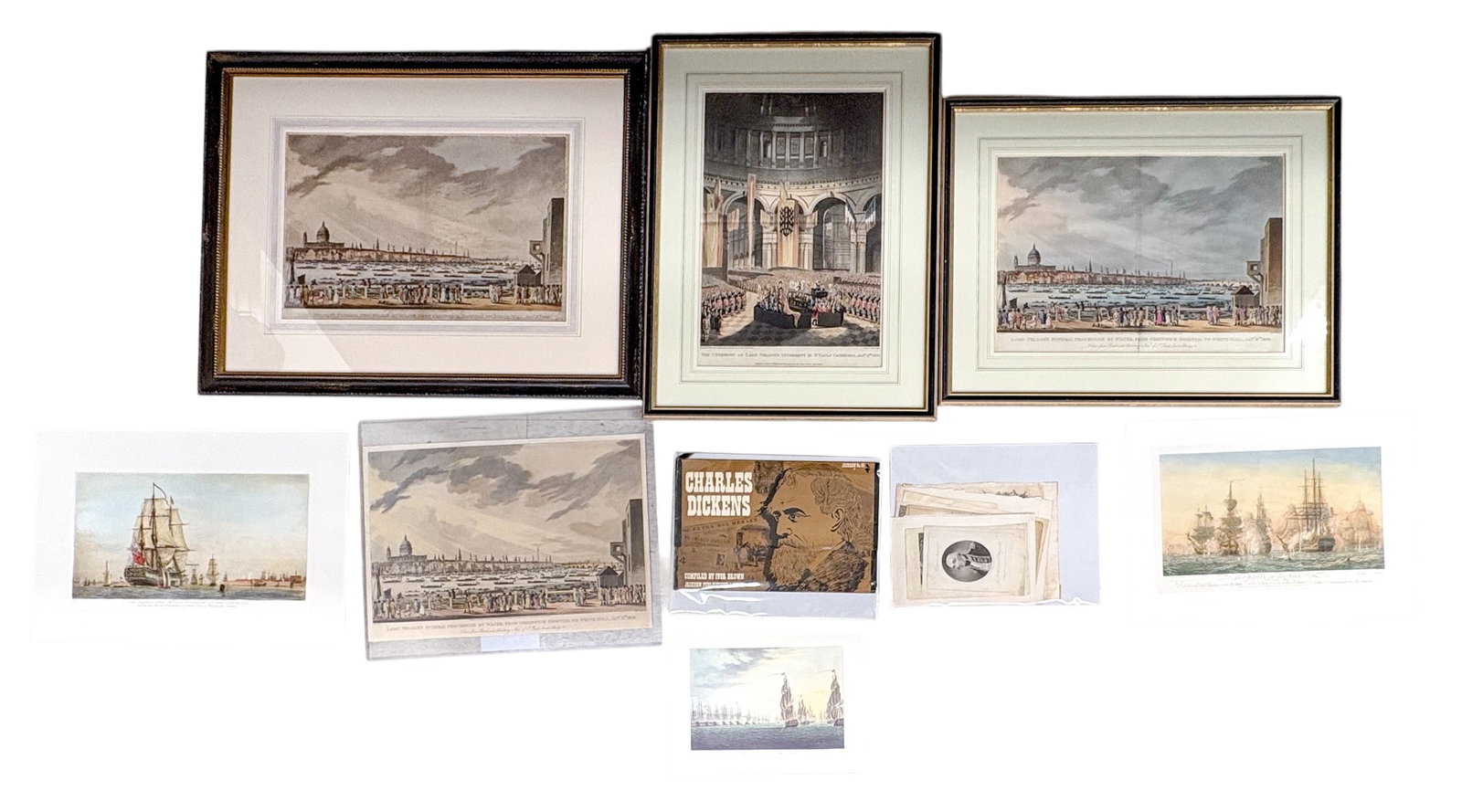 11pc Admrial Nelson Etchings, Lithographs etc. - 2