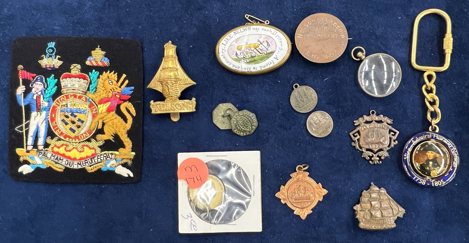 15pc Admiral Nelson Commemorative Cups, Pins, Patches, etc. - 2