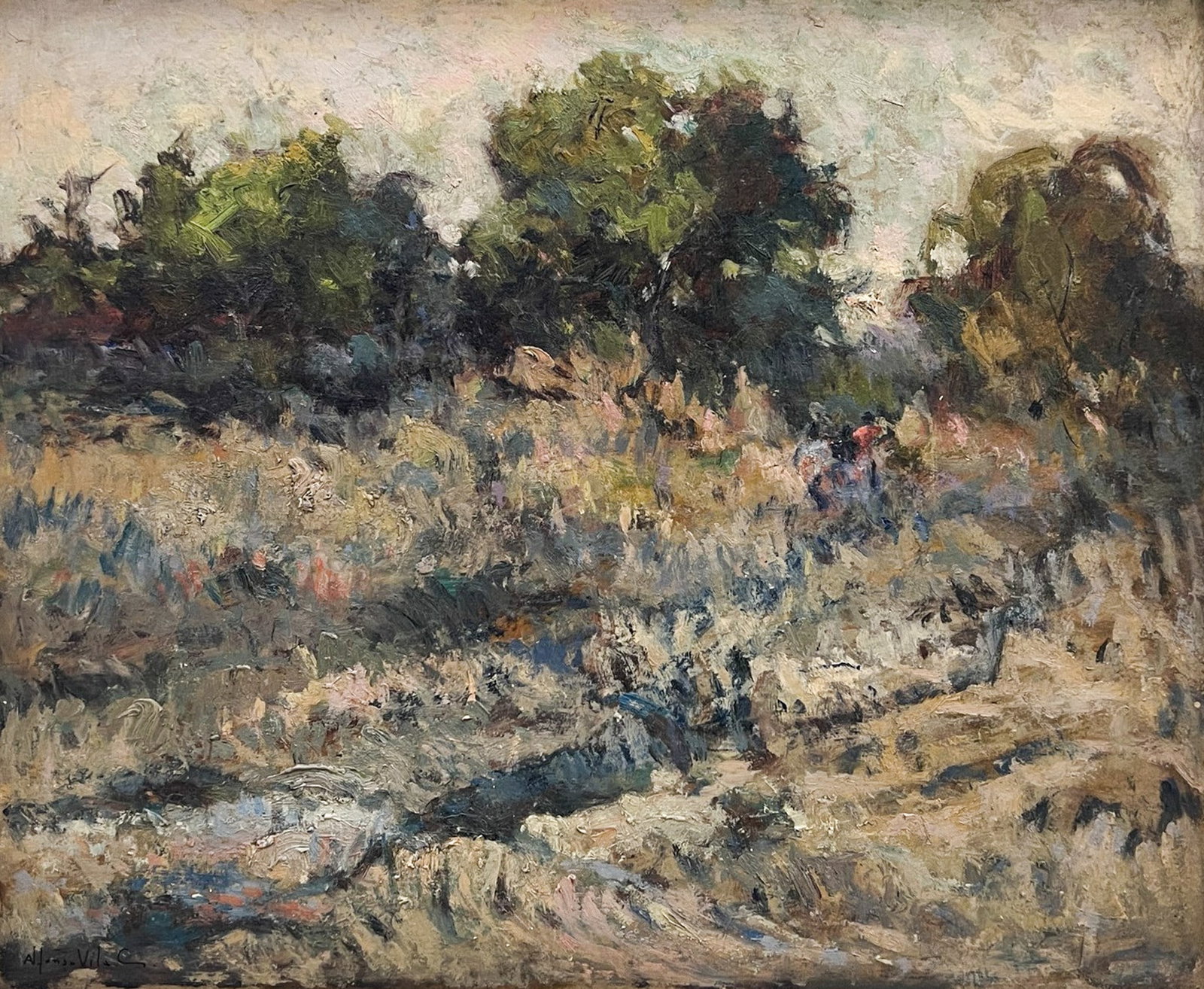 Alfonso Vila "Rastojos" 1955 Oil on Board (1 of 1)