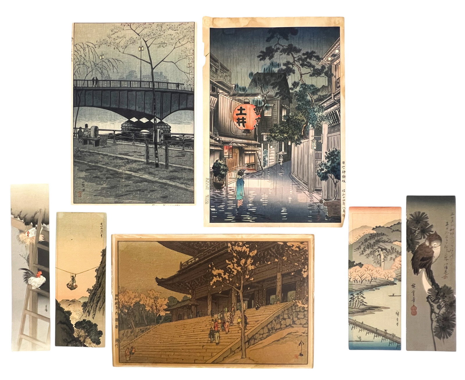 7pc Japanese Woodblock Prints (1 of 1)