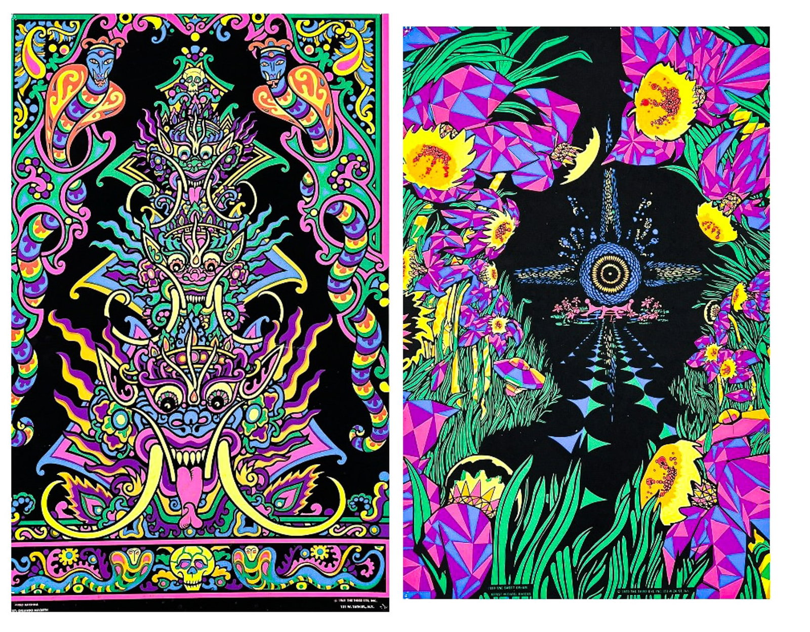 2pc Orlando Macbeth + Michael Rhodes 60's Lithographs (1 of 1)