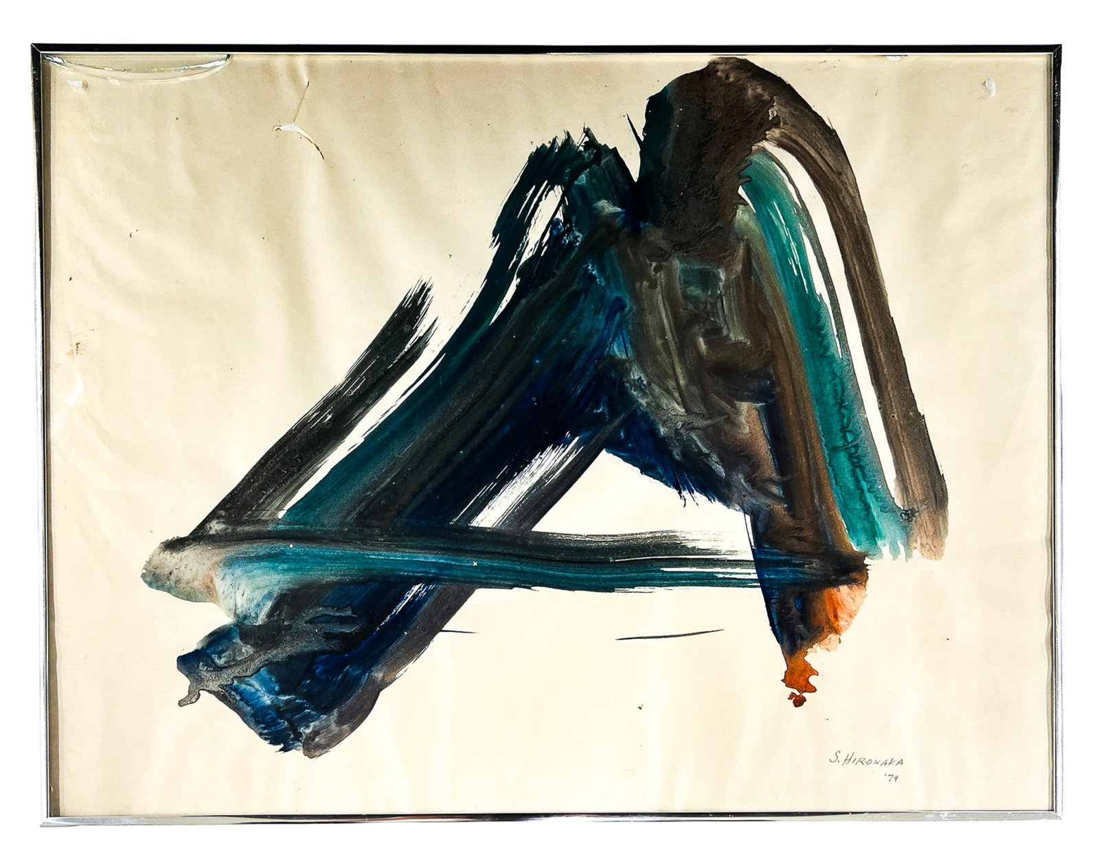 Suanao Hironaka 1979 Abstract Watercolor on Paper - 2