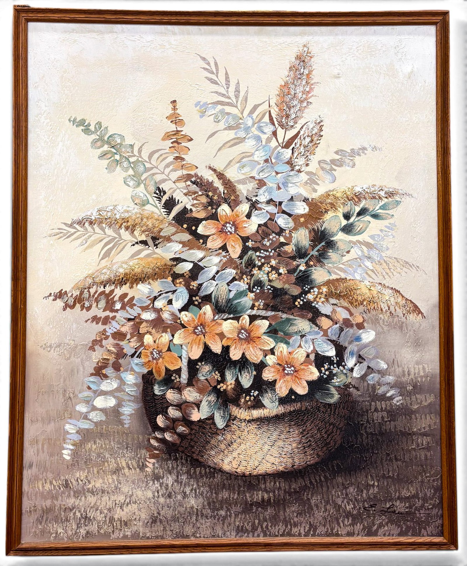 E. Lee "Floral Arrangement" Oil on Canvas - 2