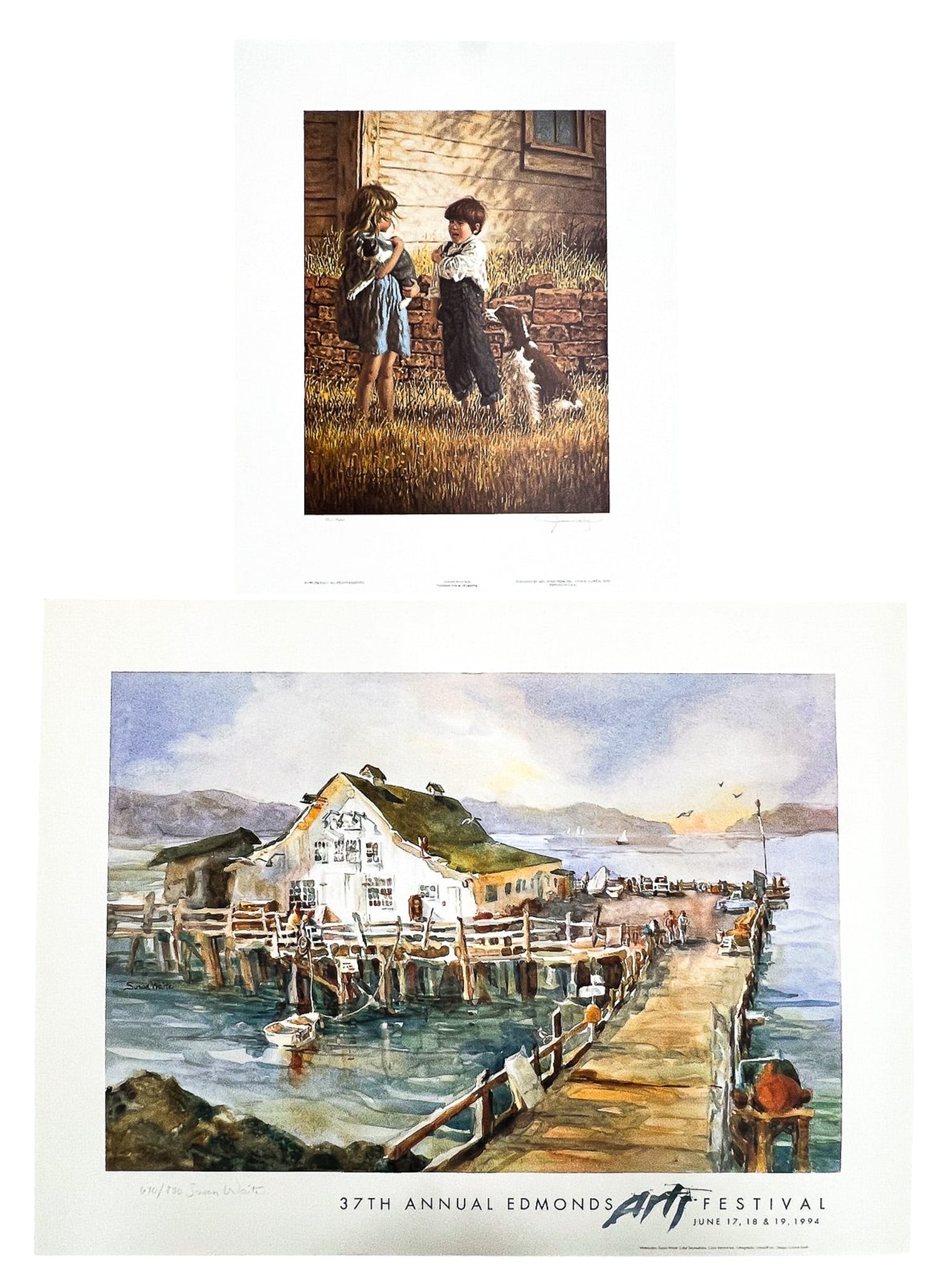 2pc Jim Dally & Susan Waite Limited Edition Lithographs (1 of 1)
