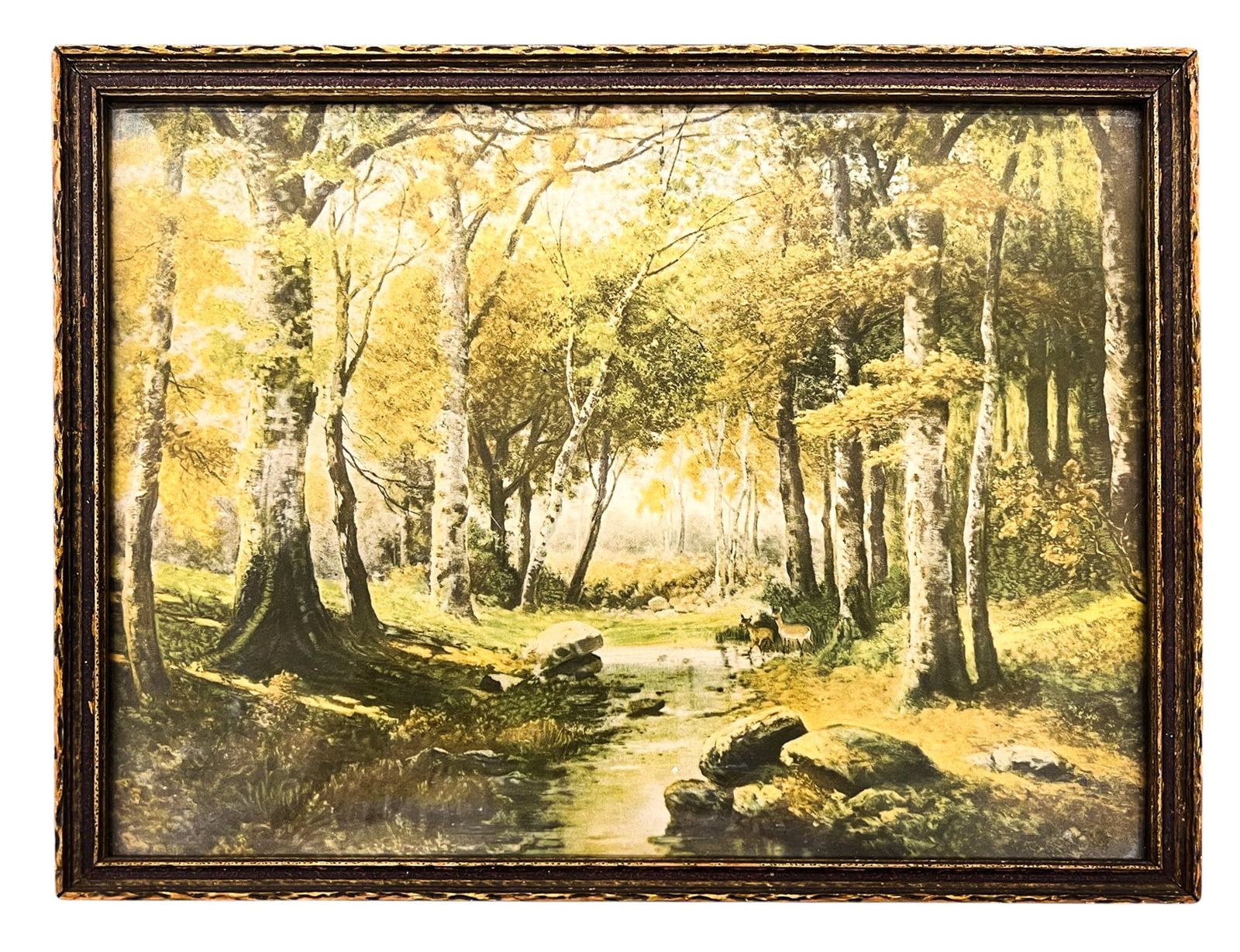Vintage Forest Scene Lithograph - 2