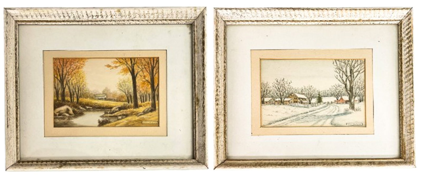 2pc Rudolph Allen Watercolors on Paper (1 of 1)