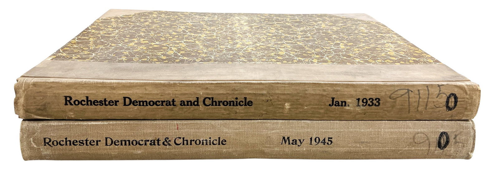 2pc Rochester Democrat & Chronicle Jan. 1933 & May 1945 Bound Volume Newspaper Sets (1 of 5)