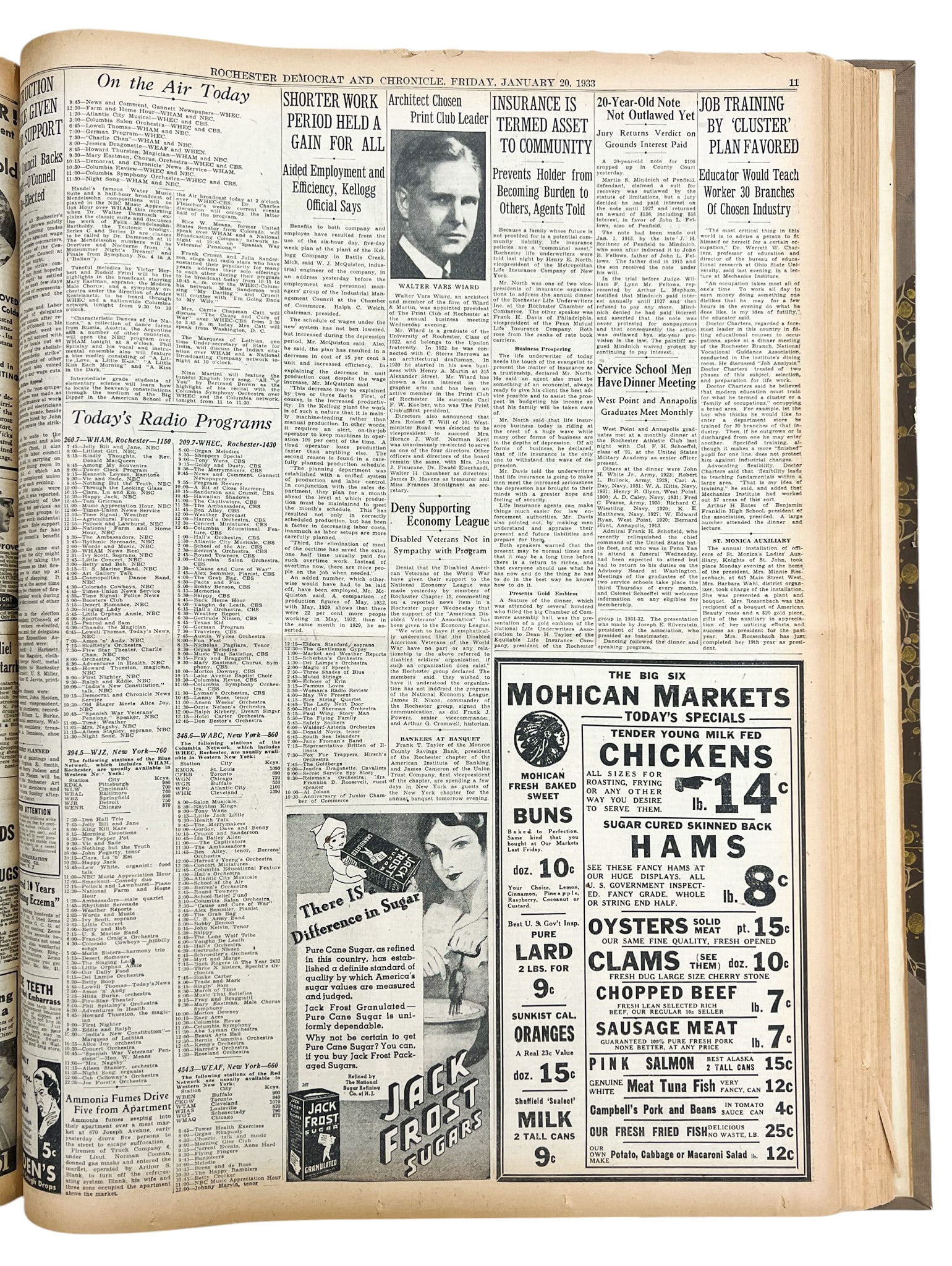 2pc Rochester Democrat & Chronicle Jan. 1933 & May 1945 Bound Volume Newspaper Sets - 4