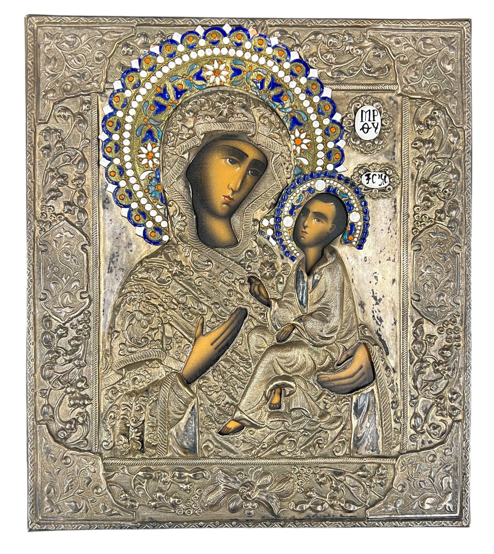 Russian Orthodox Icon of Mother and Jesus (1 of 1)
