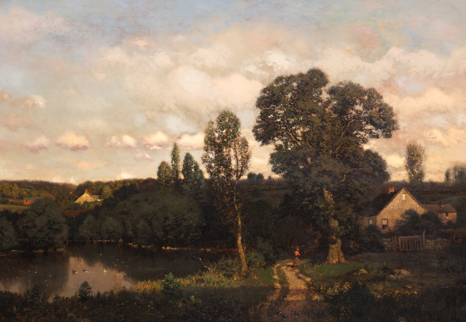 Henry Pember Smith "Landscape with Cottage" Oil on Canvas (1 of 4)