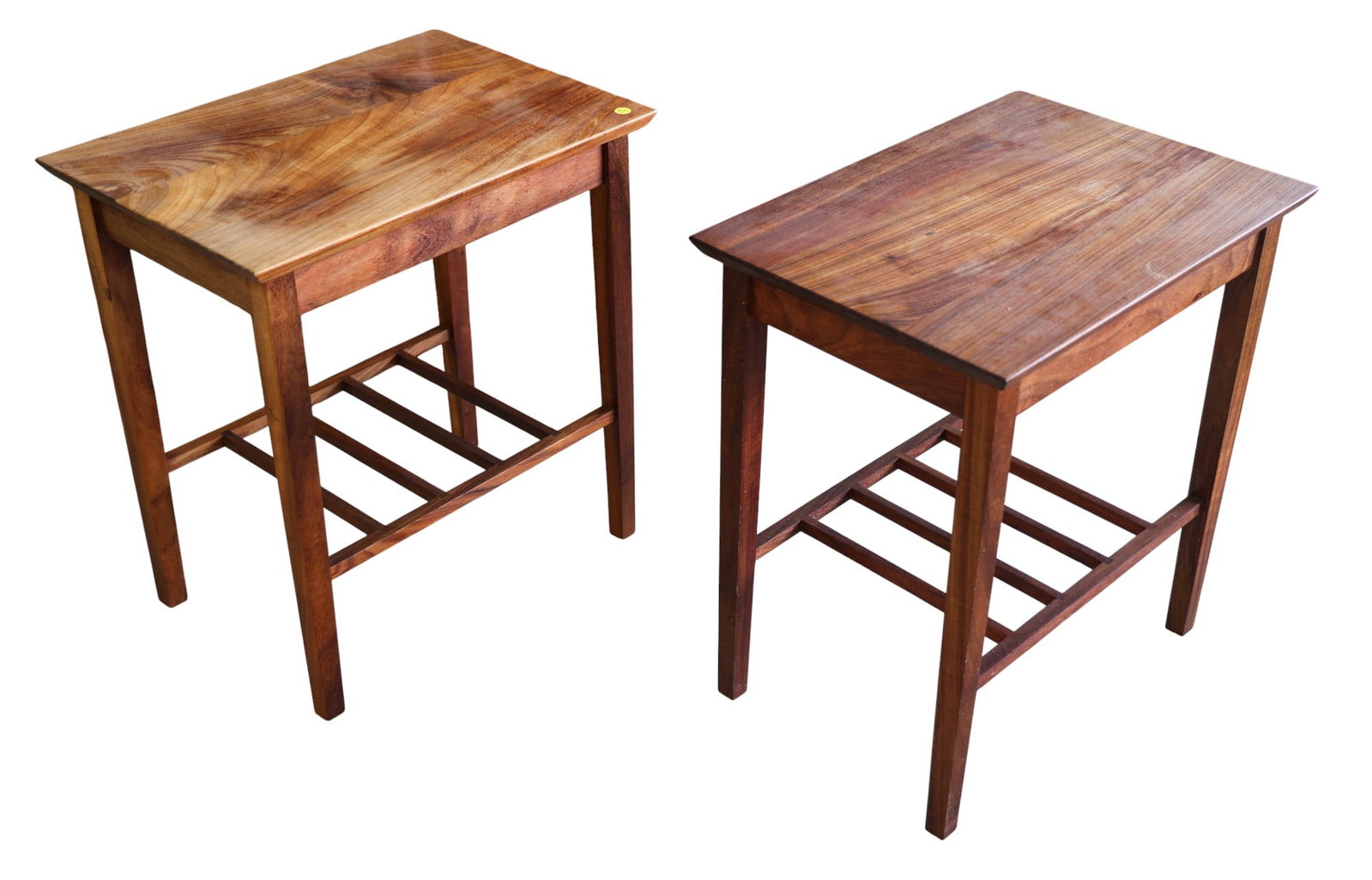 Pair of Hawaiian Koa Wood Side Tables (1 of 2)