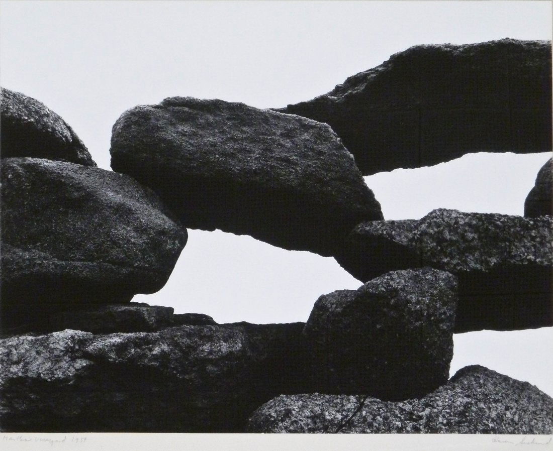 Aaron Siskind (1903-1991 American) ''Martha's: Aaron Siskind (1903-1991 American) ''Martha's Vineyard'' 1954 Silver Gelatin Photograph 15''x19.25'' Image. Signed, dated, and titled in pencil on matt. Inscribed on verso "Martha's Vineyard IIIB 1954