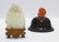 Chinese Carved Jade Elephant Figure & Lingzhi Carnelian