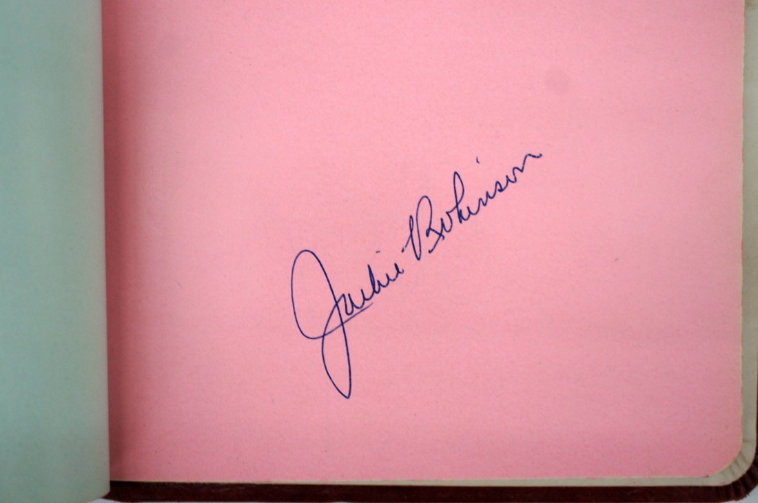 1950's Brooklyn Dodgers Baseball Autograph Album: 1950's Brooklyn Dodgers Baseball Autograph Album 5''x6.25''. Album was compiled by Dodgers Photographer John ''Jack'' Barry and contains (46) signatures of major league players, coaches and managers. 
