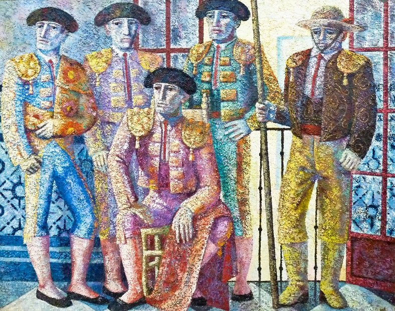 Manuel de Arce (1935-1985 Guatemala) Untitled Matadors: Manuel de Arce (1935-1985 Guatemala) Untitled Matadors Oil on Canvas 56''x70''. Unsigned.