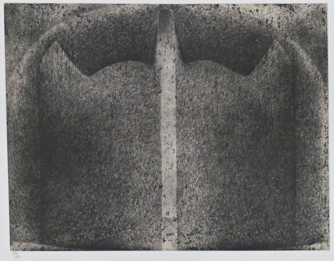 Stanislav Libensky (1921-2002 Czech Republic) Untitled: Stanislav Libensky (1921-2002 Czech Republic) Untitled Drypoint Etching 30.5''x37'' Sheet. Numbered in pencil 226 of 250 with S. Libensky blind stamp lower left margin. Former collection of Anne Haube